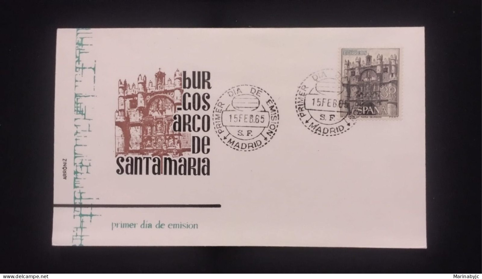 C) 1965. SPAIN FDC OF SANTA MARÍA DE BURGOS ARCH, XF - Burgos