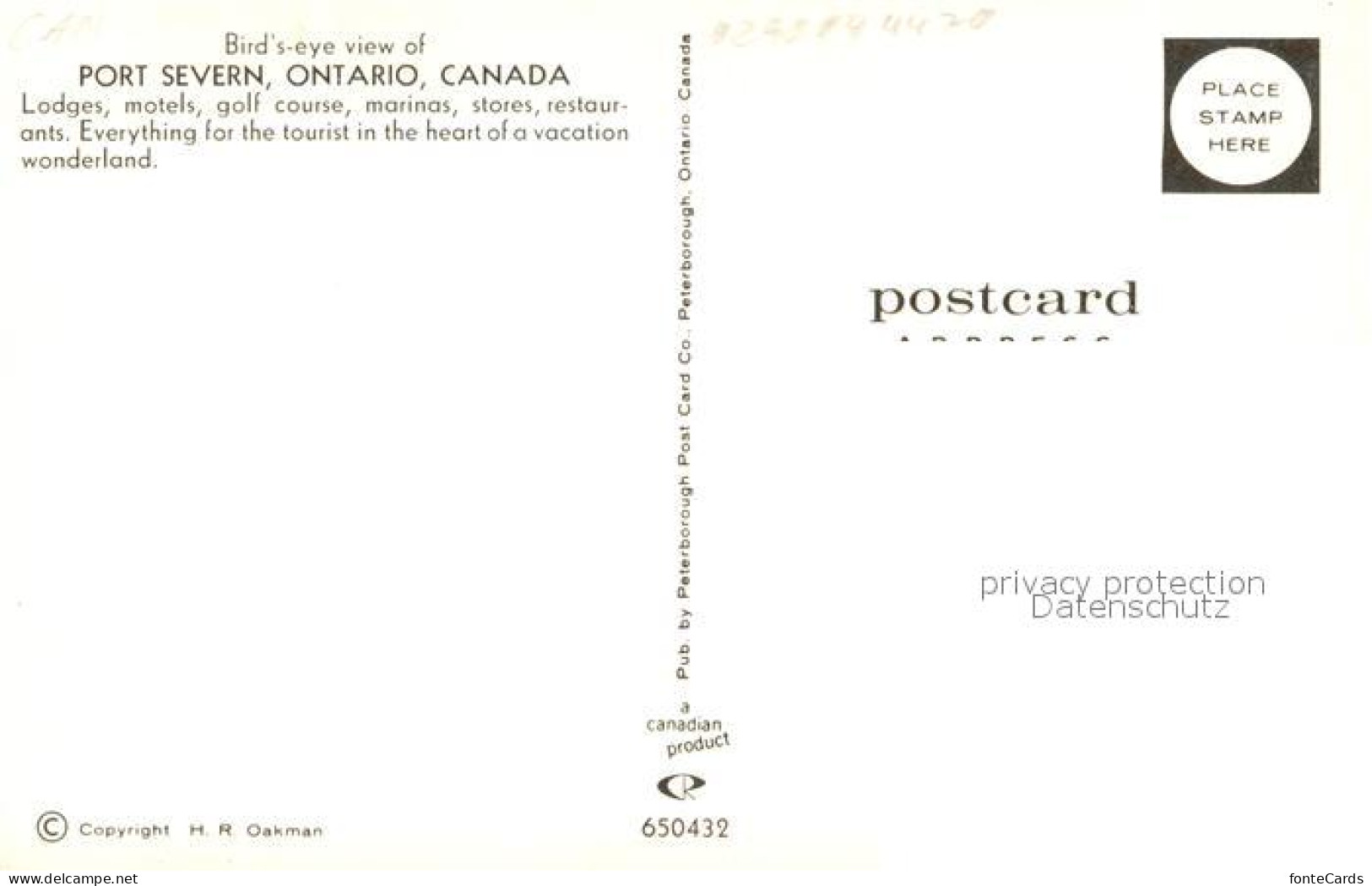 73667347 Ontario Canada Port Severn Fliegeraufnahme  Ontario Canada - Unclassified