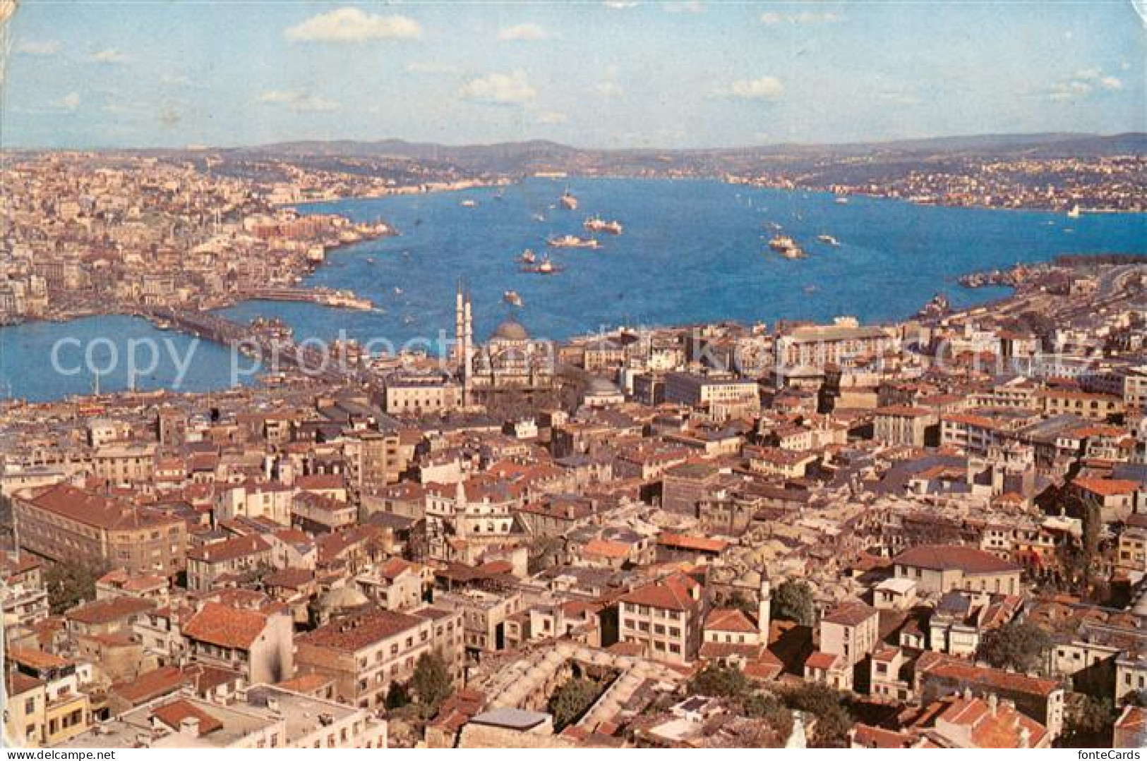 73660753 Istanbul Constantinopel Vue Aerienne Du Pont De Galata Bosphareet Uskue - Turkey