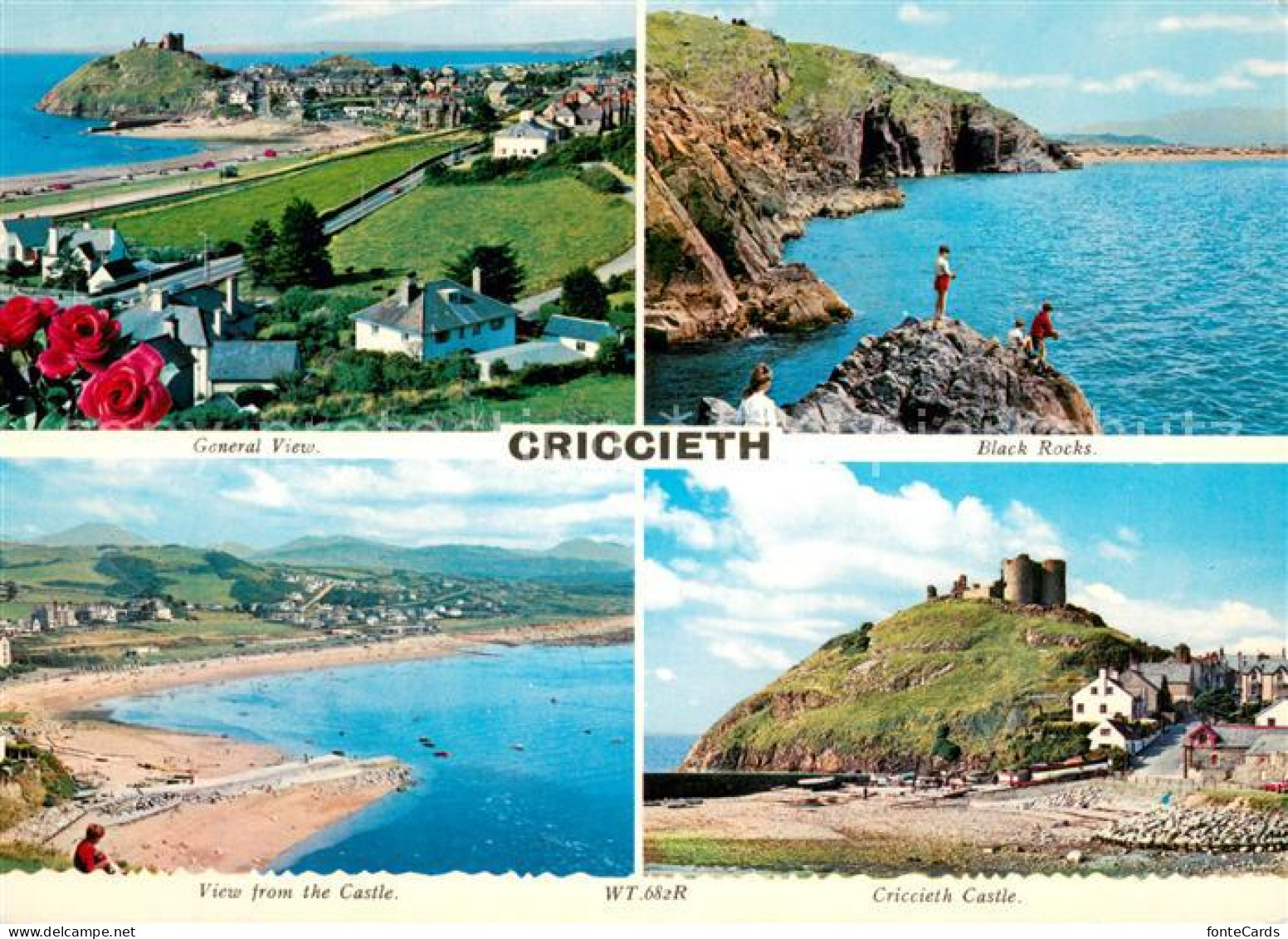 73654899 Criccieth General View Black Rocks View From The Castle Criccieth Castl - Autres & Non Classés