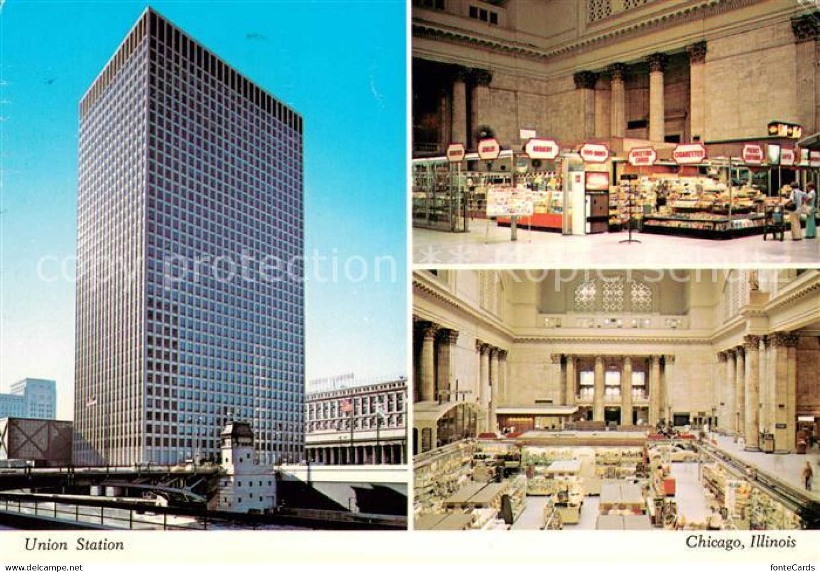 73654832 Chicago_Illinois Union Station Building Tower Aove Old Union Station In - Andere & Zonder Classificatie