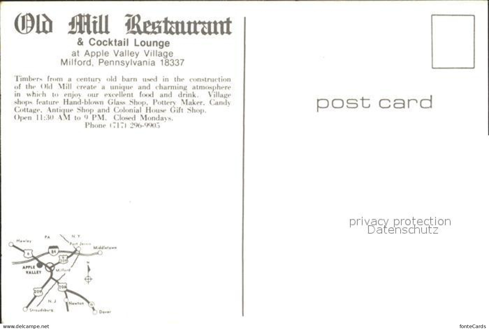 72131321 Milford Pennsylvania Old Mill Restaurant Zeichnung Milford Pennsylvania - Otros & Sin Clasificación