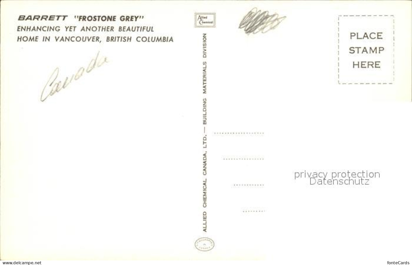 72124592 Vancouver British Columbia Barrett Frostone Grey Vancouver - Non Classificati