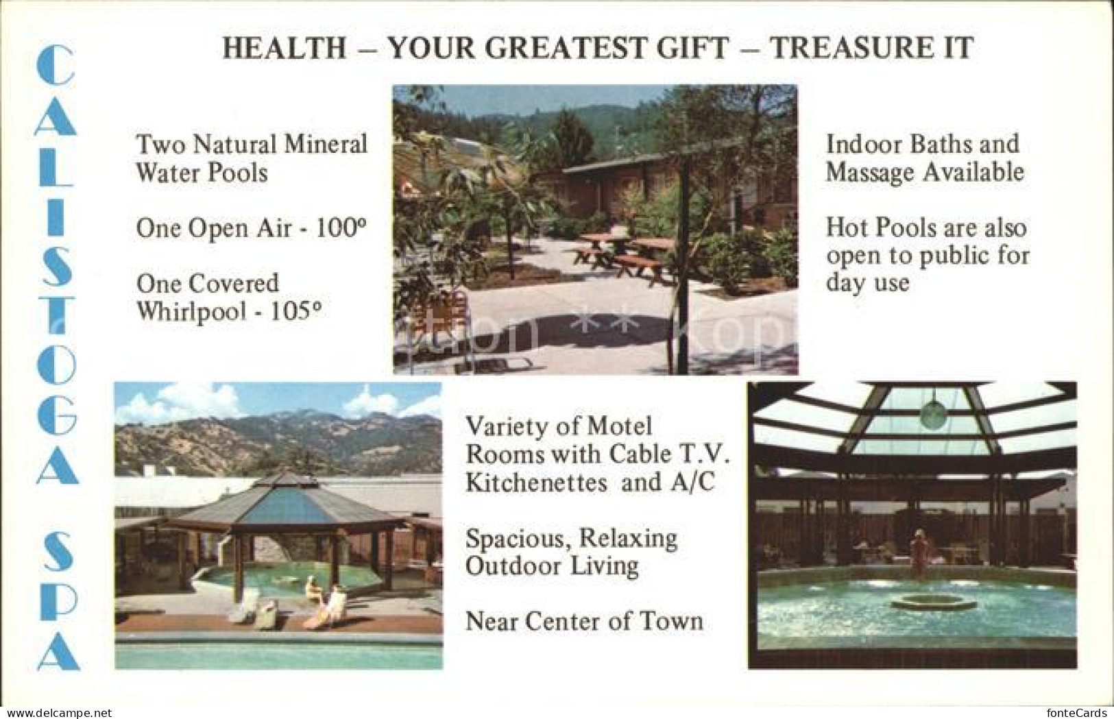 72124566 Calistoga Natural Mineral Water Pools Variety Of Motel Indoor Baths - Sonstige & Ohne Zuordnung