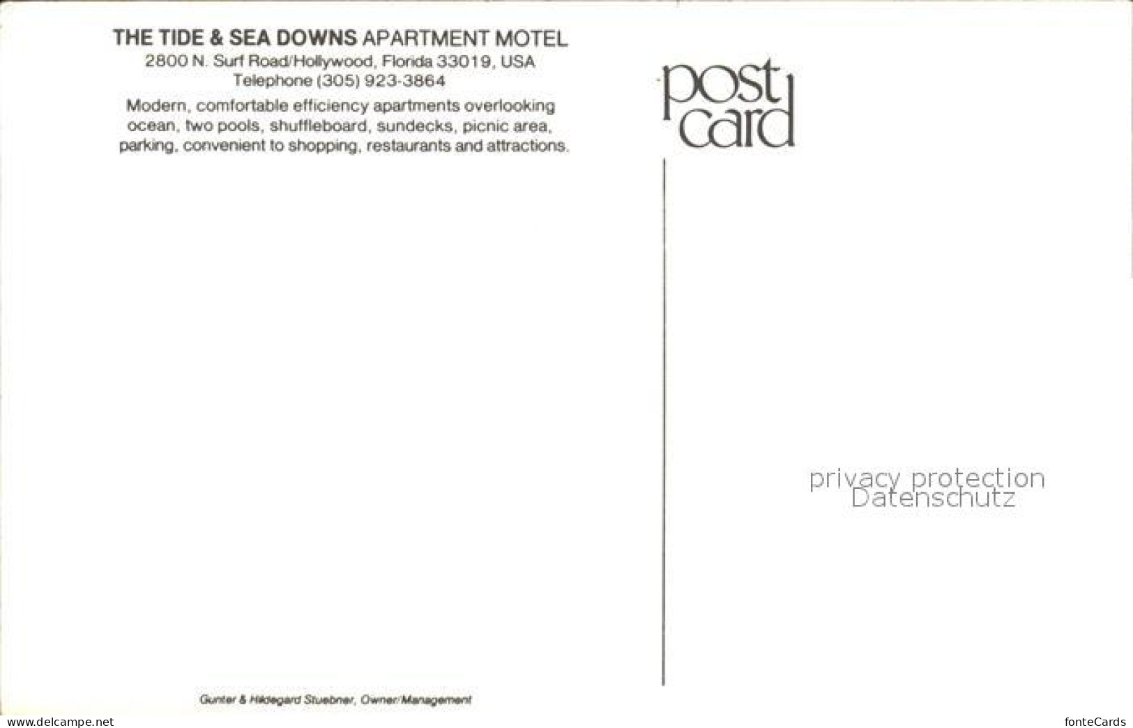 72124554 Hollywood_Florida The Tide And See Downs Apartment Motel - Otros & Sin Clasificación