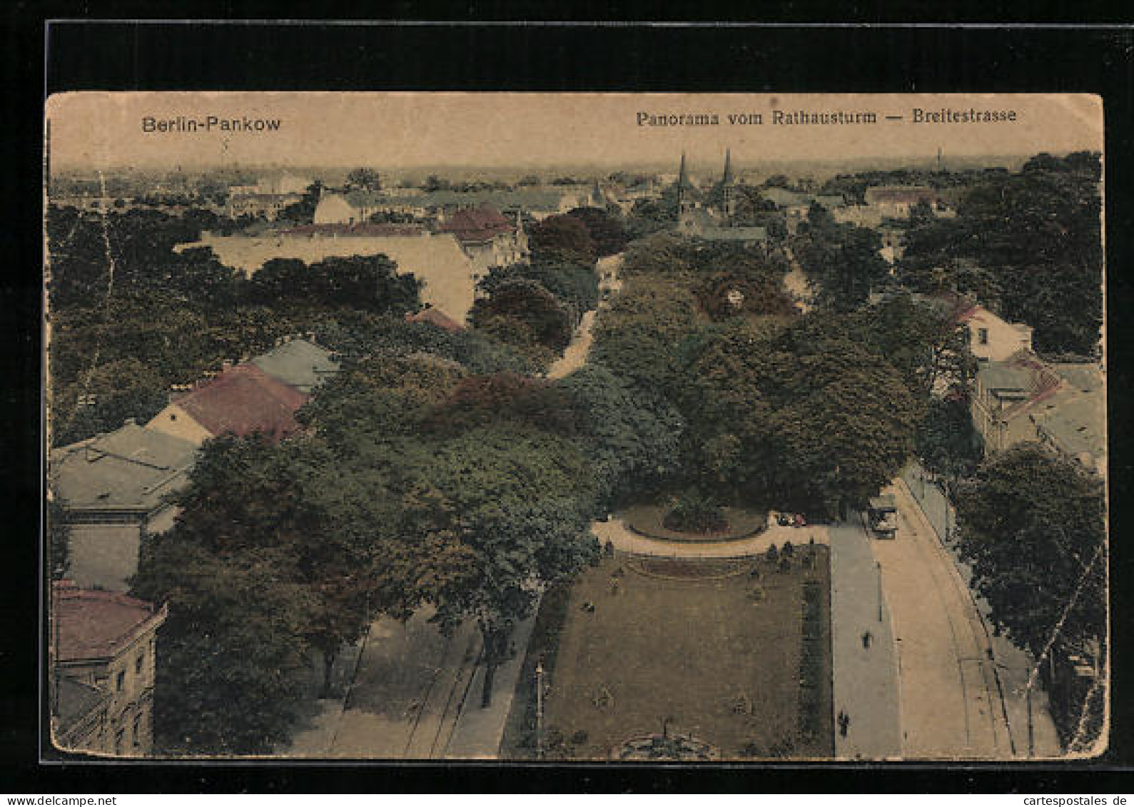 AK Berlin-Pankow, Panorama Vom Rathausturm, Breitestrasse  - Pankow