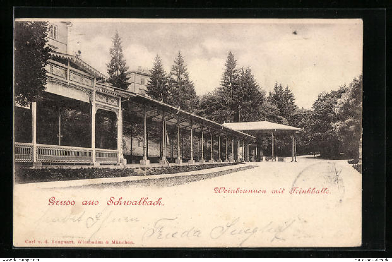 AK Schwalbach, Weinbrunnen Mit Trinkhalle  - Bad Schwalbach