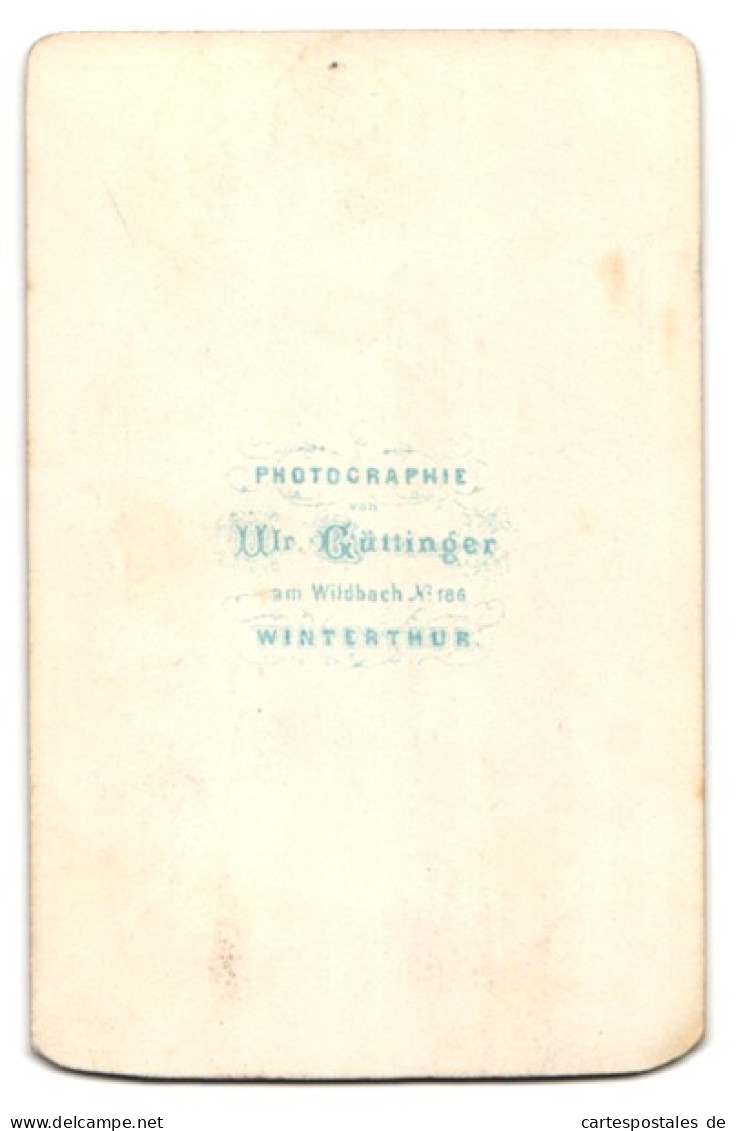 Fotografie Ulr. Güttinger, Winterthur, Am Wildbach 186, Ältere Dame Im Kleid Mit Schirm  - Anonieme Personen