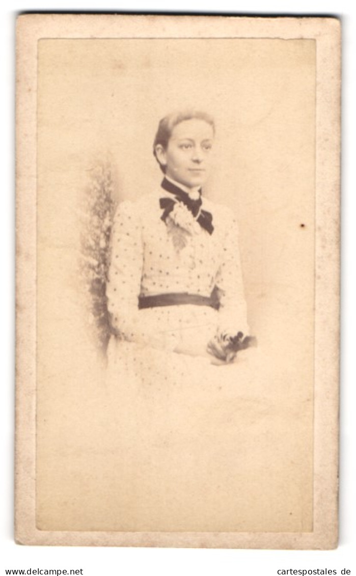 Photo E. W. Dallas, Edinburgh, 125, Princess-Street, Junge Dame Im Kleid  - Anonieme Personen
