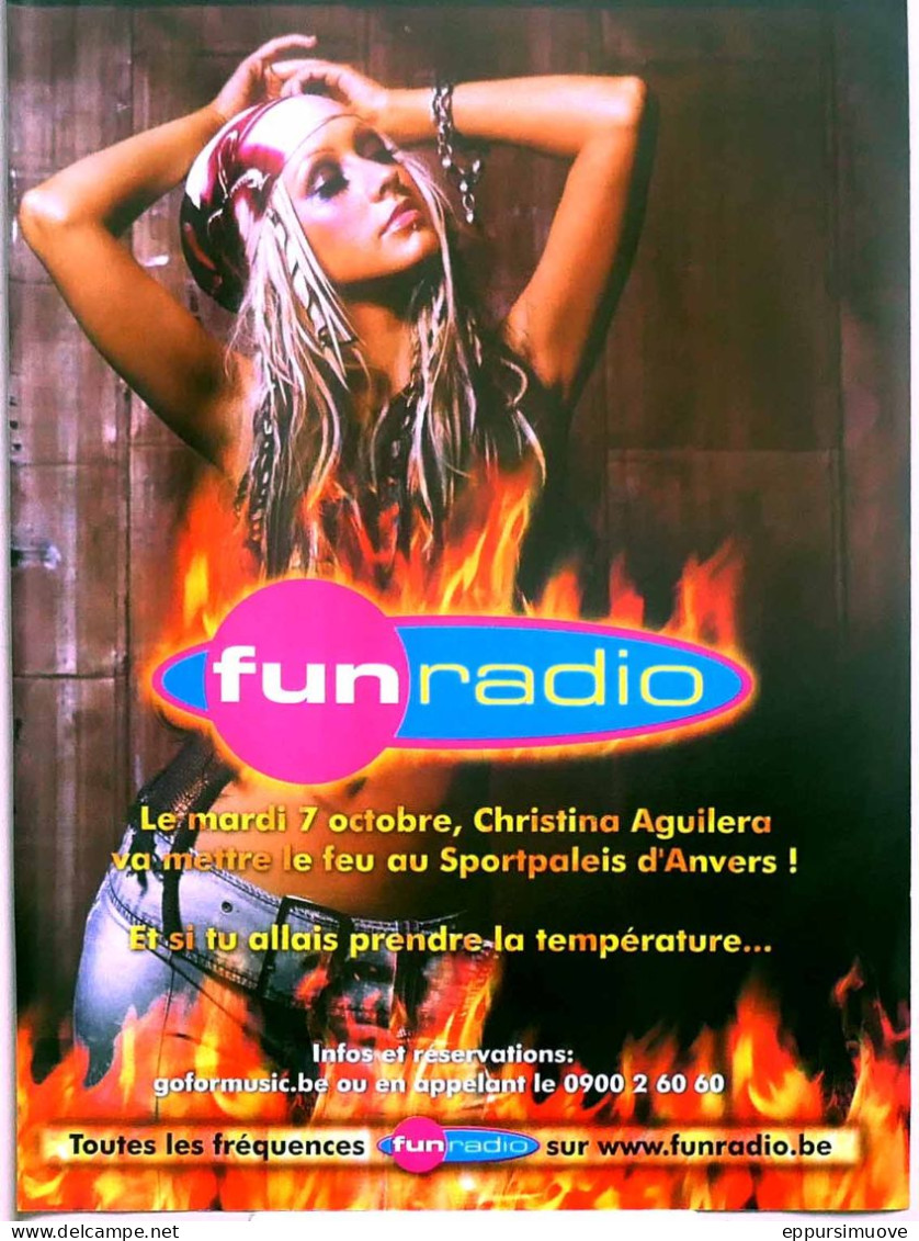 Publicité Papier  FUN RADIO CHRISTINA AGUILERA 2003 TS - Advertising