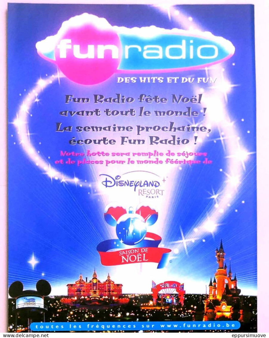 Publicité Papier  FUN RADIO DISNEY 2002 TS - Advertising