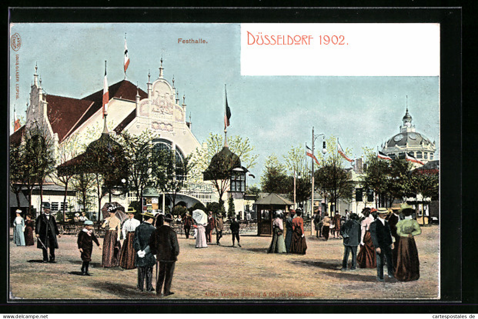 AK Düsseldorf, Industrie- & Gewerbe-Ausstellung 1902, Festhalle  - Expositions