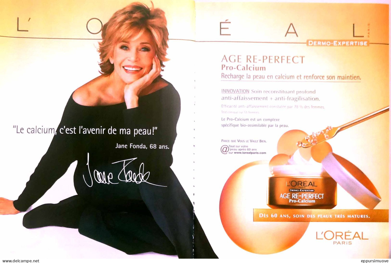 Publicité Papier  L'OREAL JANE FONDA 2007 TS 2 Pages - Publicités