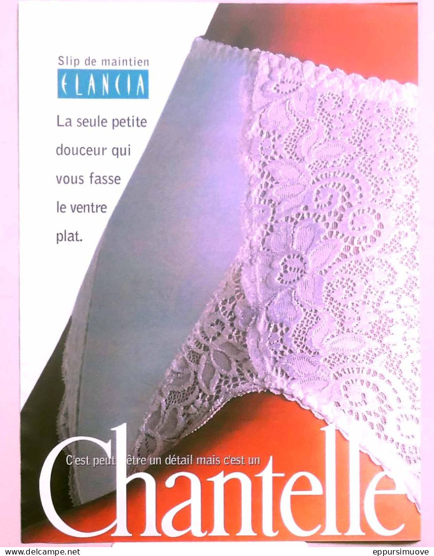 Publicité Papier  LINGERIE CHANTELLE 1996 TS - Publicités