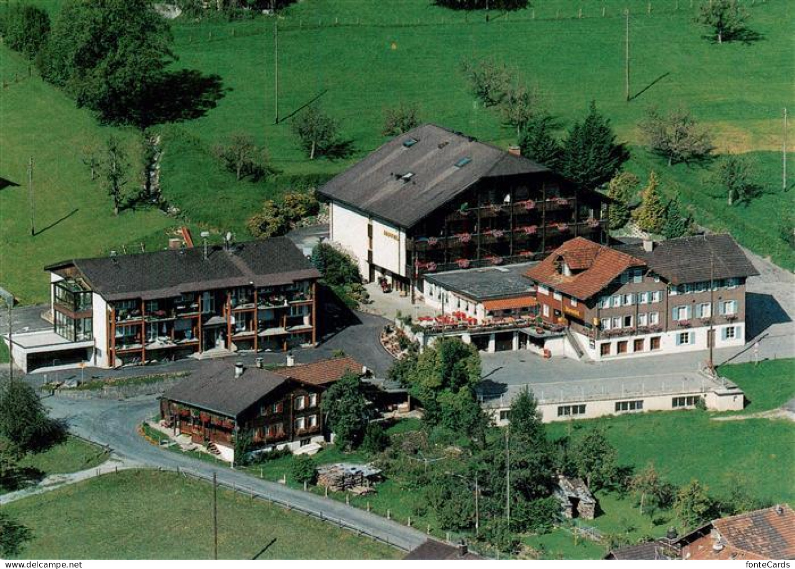 13885835 Giswil Giswyl OW Hotel Restaurant Alpenroesli Fliegeraufnahme  - Sonstige & Ohne Zuordnung