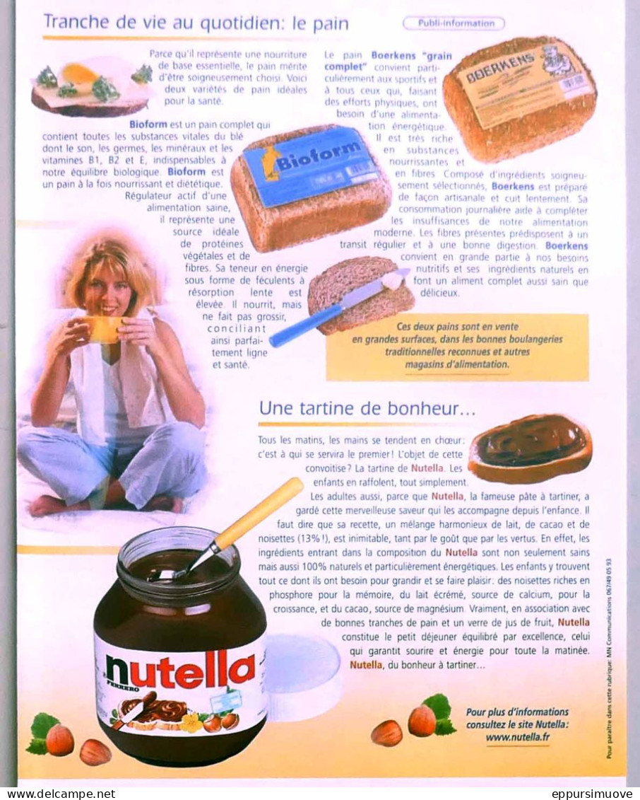 Publicité Papier  NUTELLA 2003 TS - Publicités