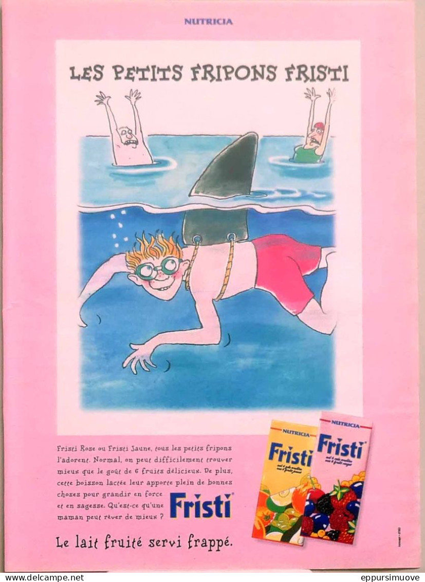 Publicité Papier  NUTRICIA FRISTI LES DENTS DE LA MER JAWS 1997 TS - Werbung