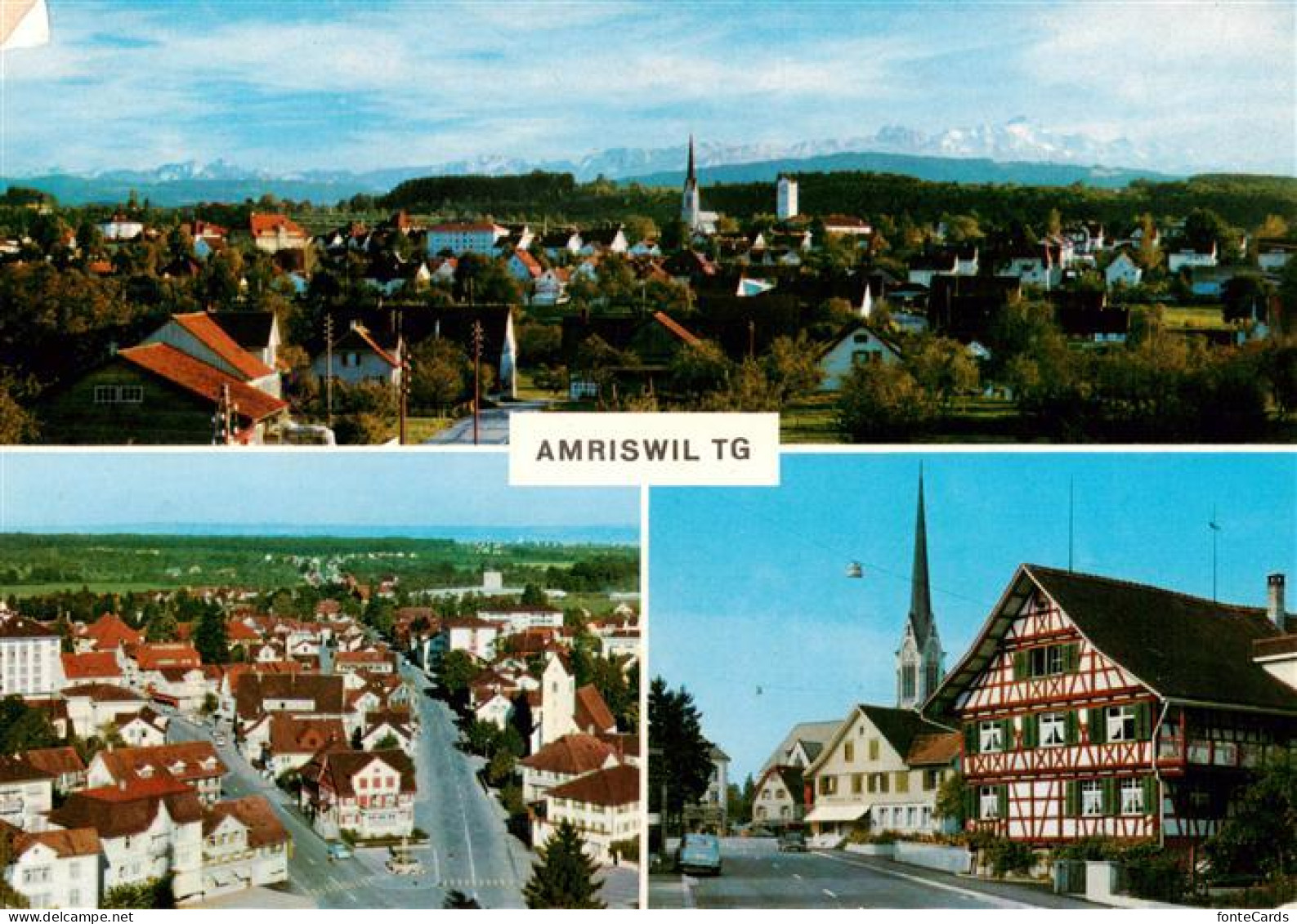 13875925 Amriswil Amrisweil TG Panorama Fliegeraufnahme Fachwerkhaus Kirche  - Autres & Non Classés