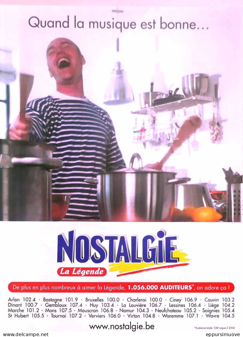 Publicité Papier  RADIO NOSTALGIE 2003 TS - Werbung