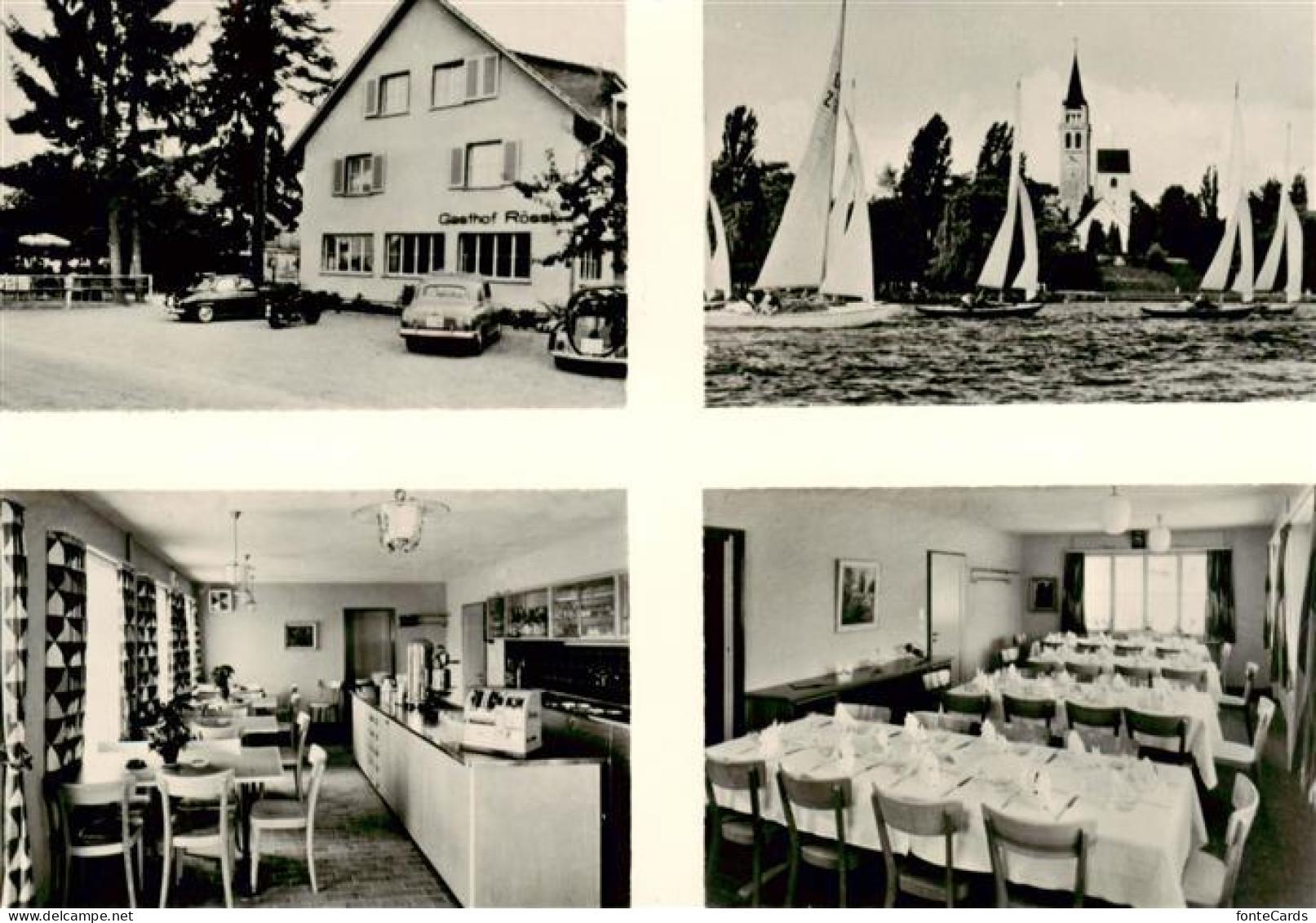 13868745 Riedern Romanshorn TG Hotel Roessli Restaurant Segelboote Bodensee Kirc - Sonstige & Ohne Zuordnung