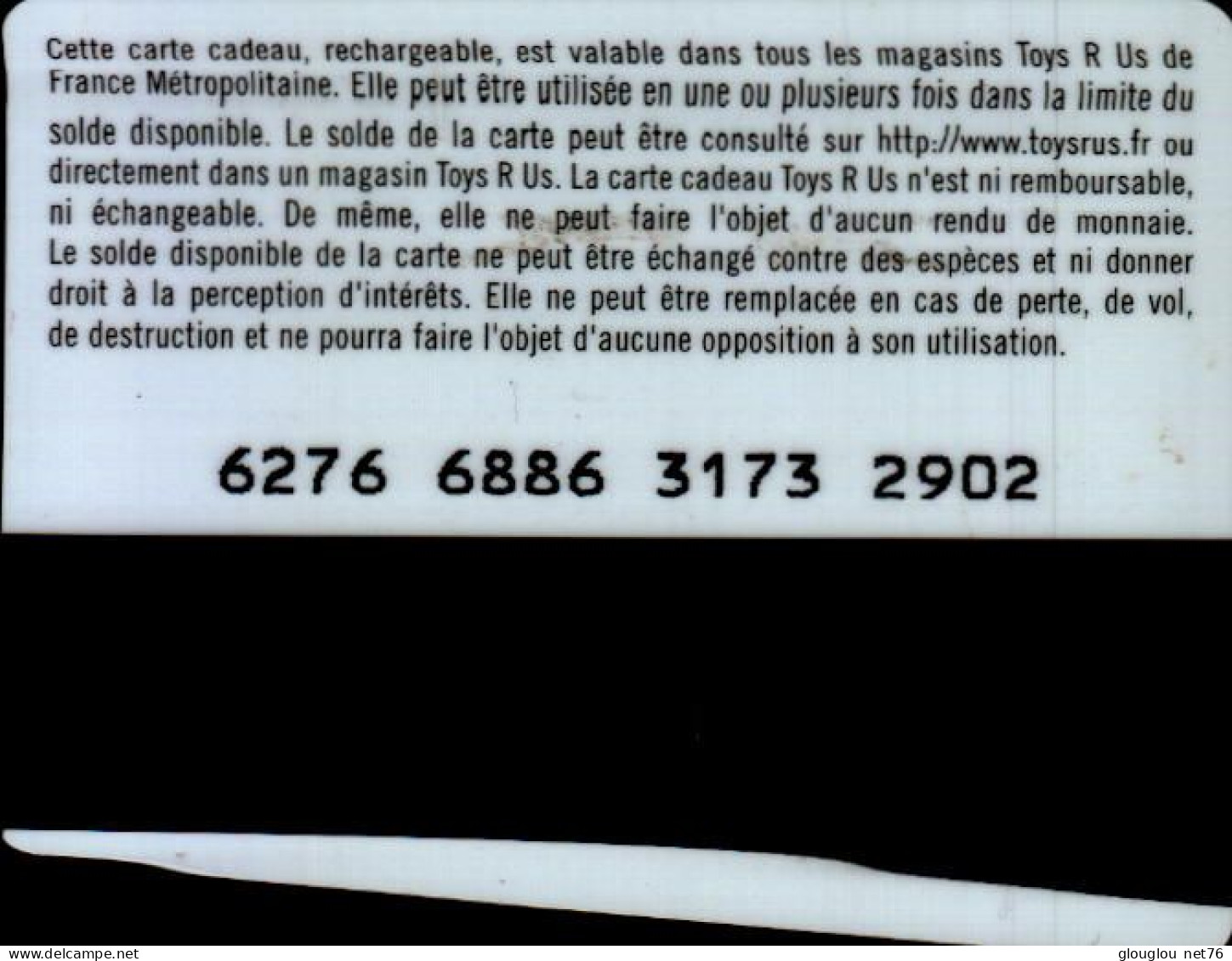 CARTE CADEAU TOYS"R"US... - Tarjetas De Fidelización Y De Regalo