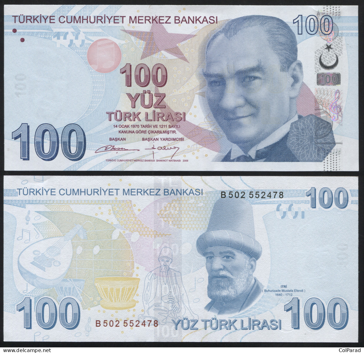 TURKEY 100 TÜRK LIRASI - 2009 (2012) - Paper Unc - P.226b Banknote - Türkei