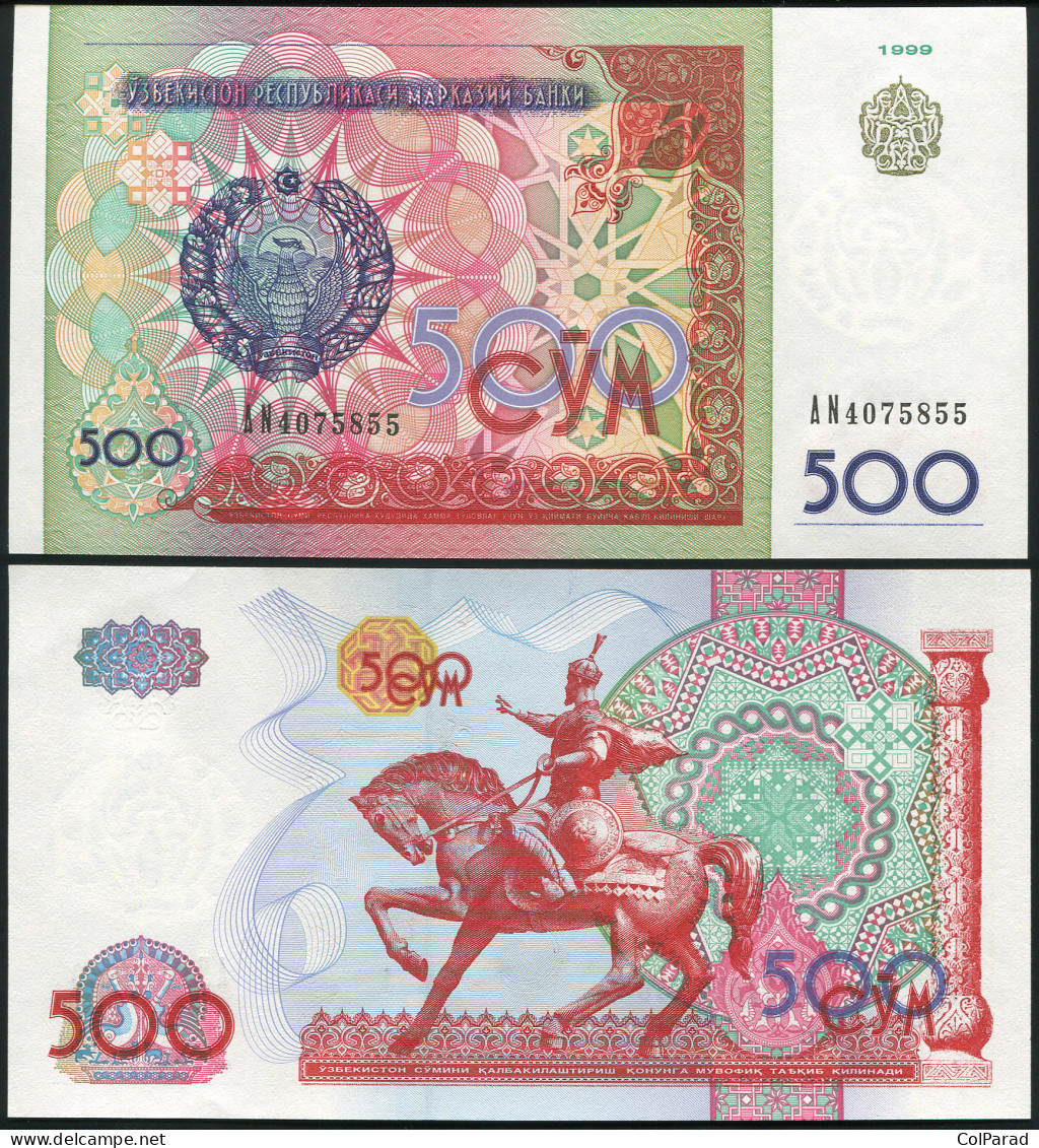 UZBEKISTAN 500 SOM - 1999 (2000) - Unc - P.81a Paper Banknote - Uzbekistán