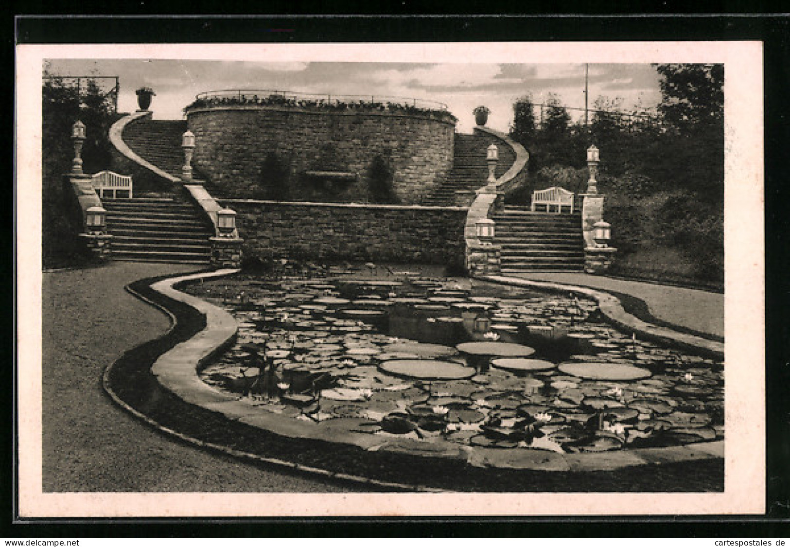 AK Essen, Gruga 1929, Staudenlichtung, Victoria-Regia-Becken  - Expositions