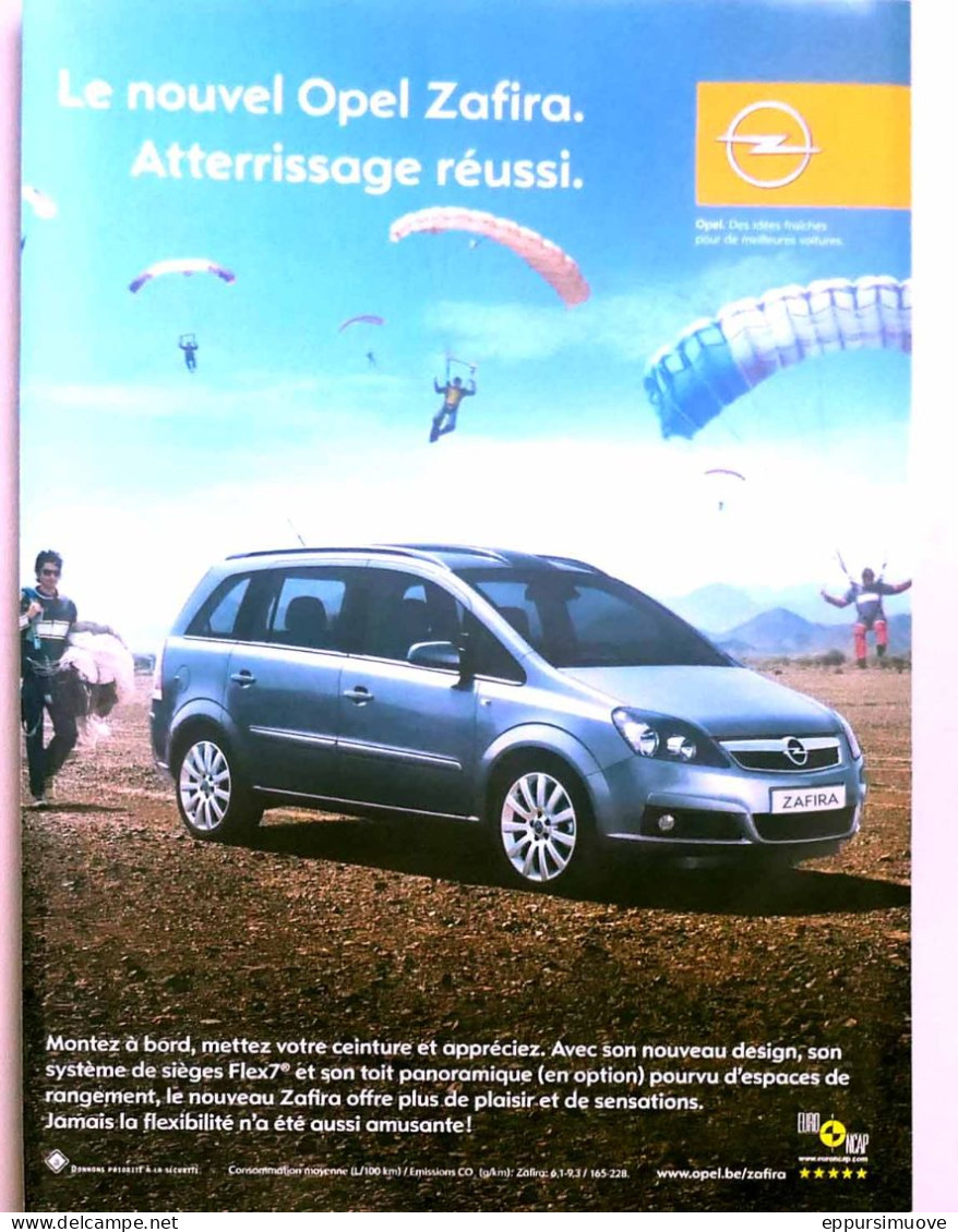 Publicité Papier  VOITURE OPEL ZAFIRA 2006 TS - Advertising