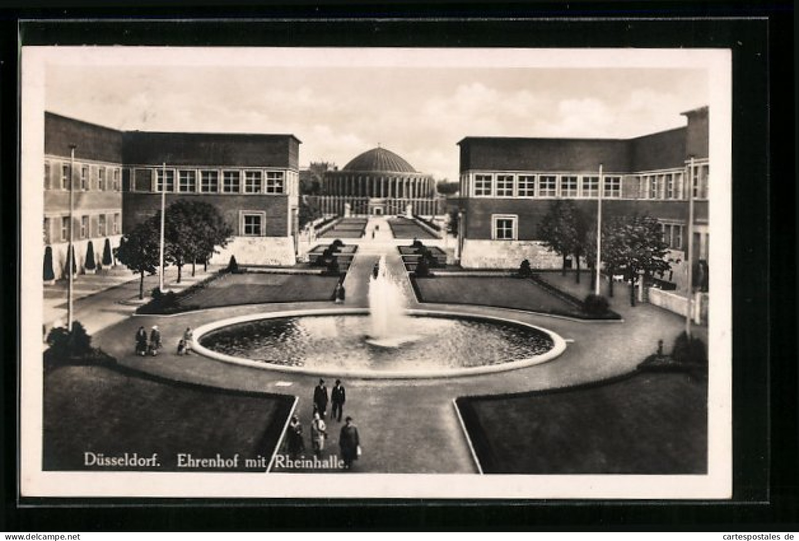 AK Düsseldorf, Ehrenhof Mit Rheinhalle  - Esposizioni