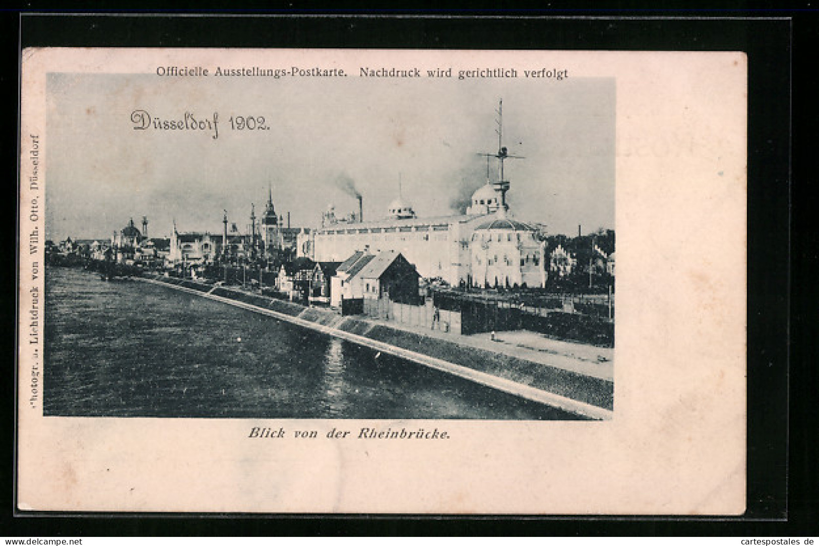 AK Düsseldorf, Industrie- Und Gewerbe-Ausstellung 1902, Blick Von Der Rheinbrücke  - Expositions