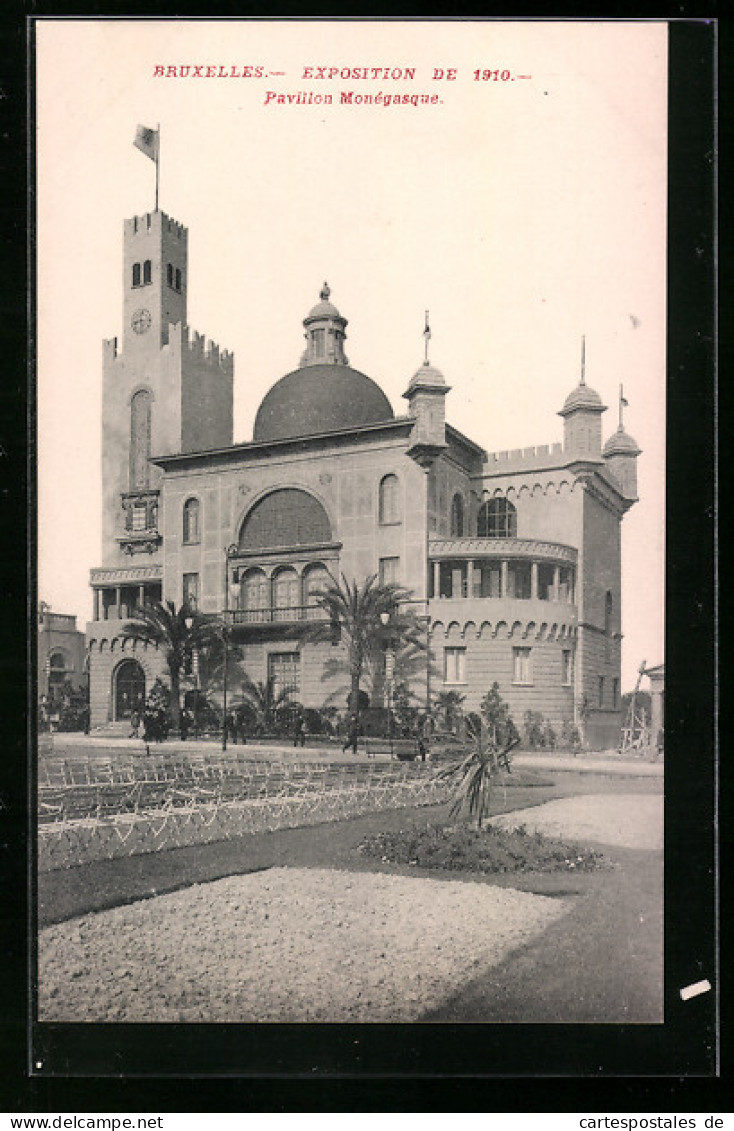 AK Bruxelles, Exposition De 1910, Pavillon Monégasque  - Exhibitions