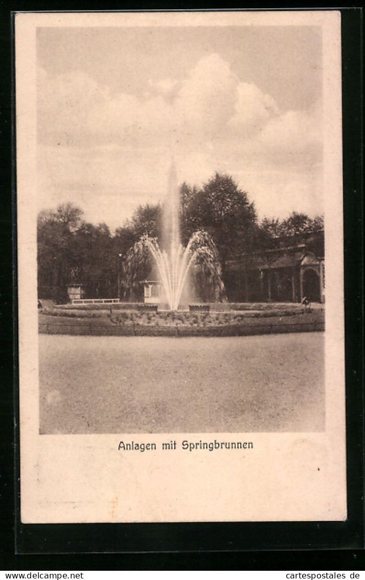 AK Berlin, Landesausstellungspark, Alt-Moabit 4-10, Anlagen Mit Springbrunnen  - Expositions