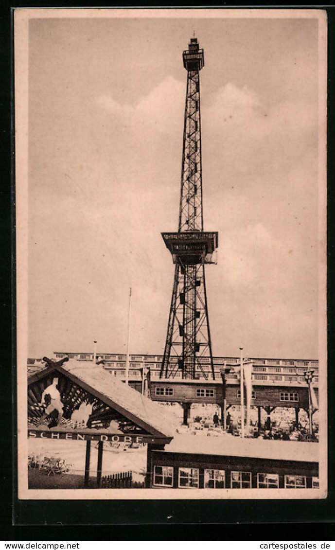 AK Berlin-Charlottenburg, Funkturm Mit Restaurant  - Tentoonstellingen