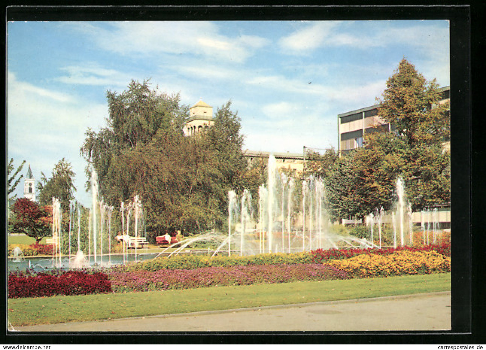 AK Karlsruhe, Bundesgartenschau 1967, Wasserspiele  - Expositions