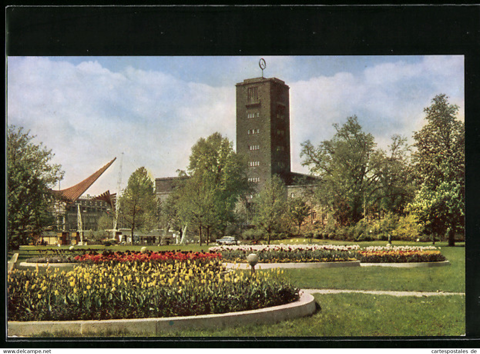 AK Stuttgart, Bundesgartenschau 1961, Haupteingang Mit Baldachin  - Ausstellungen