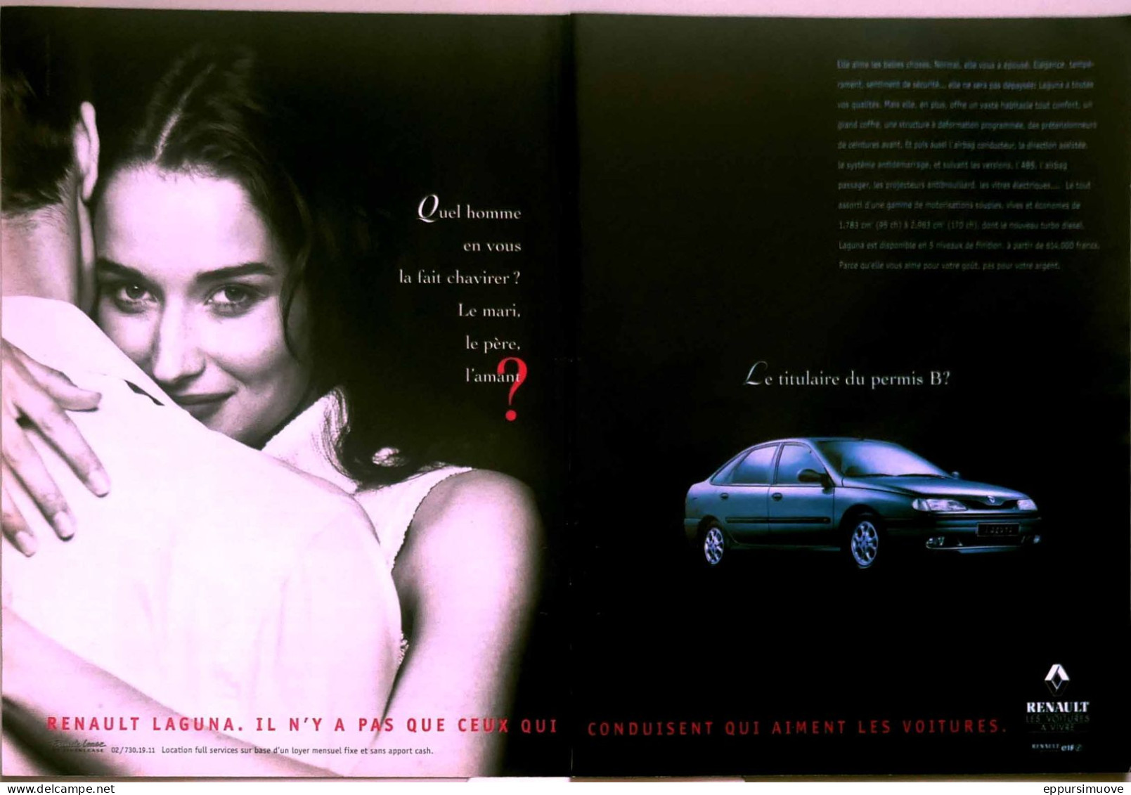 Publicité Papier  VOITURE RENAULT LAGUNA 1996 TS - Publicités