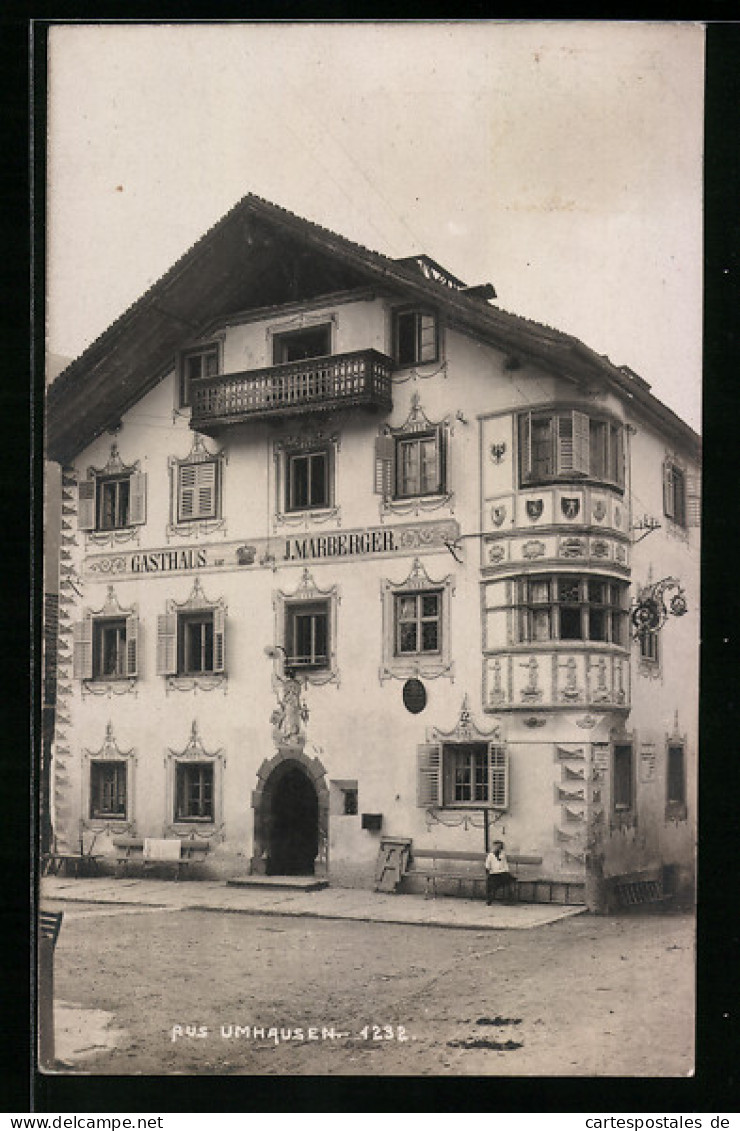 AK Umhausen, Gasthaus Zur Krone Des J. Marberger  - Altri & Non Classificati