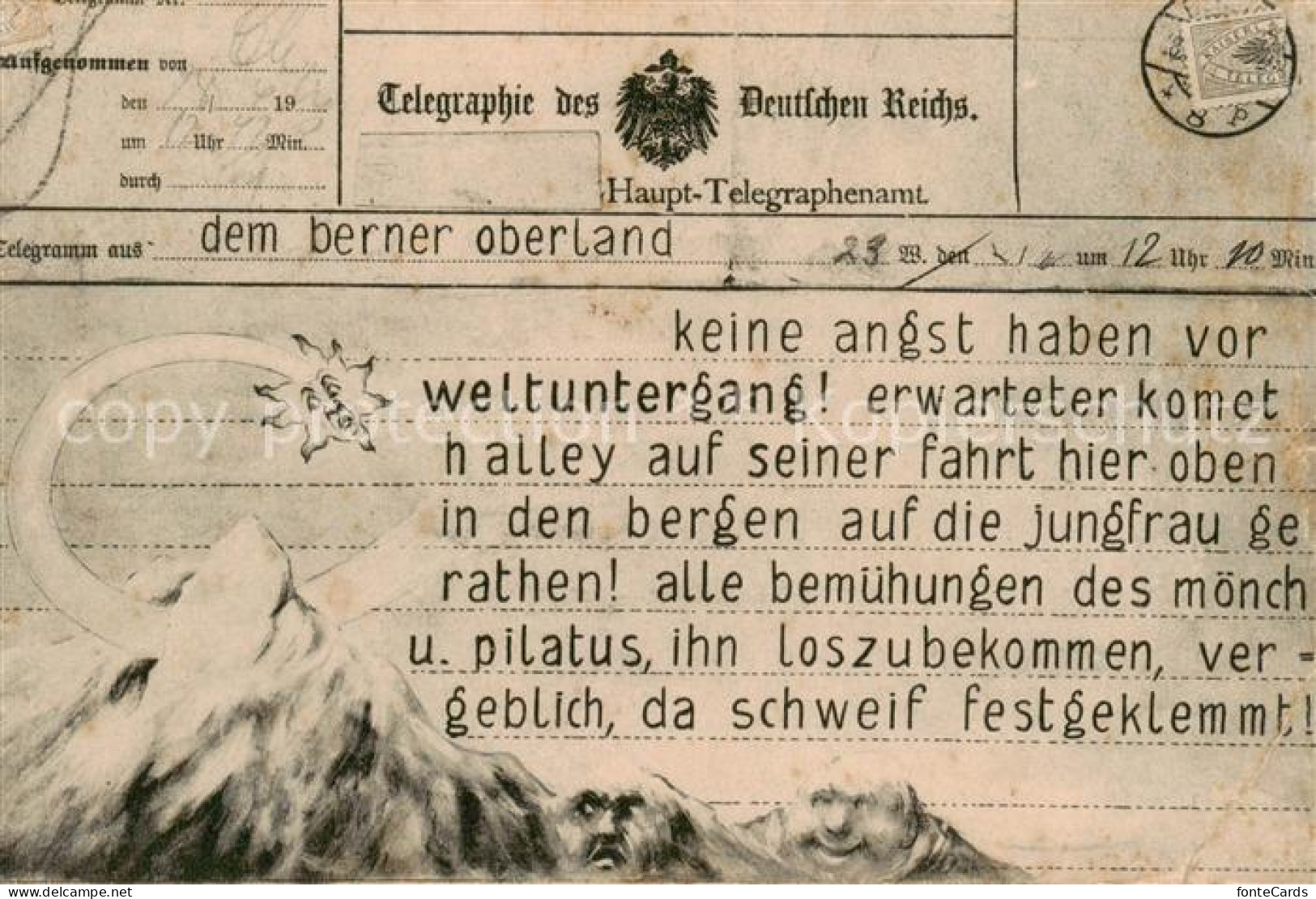 13853145 Pilatus NW Telegraphiekarte Des Deutschen Reiches  - Autres & Non Classés