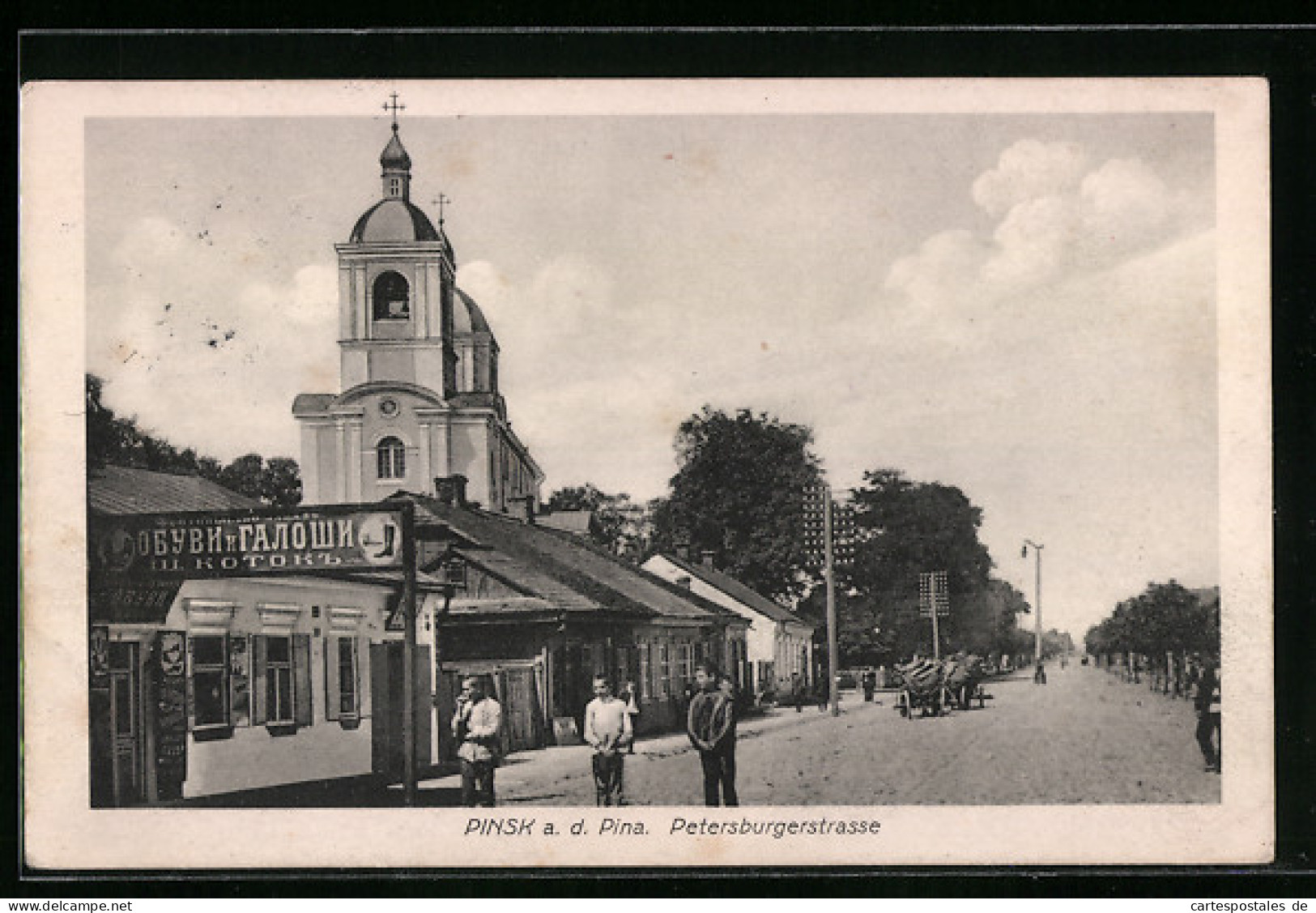 AK Pinsk A.d. Pina, Petersburgerstrasse, Kirche  - Russland