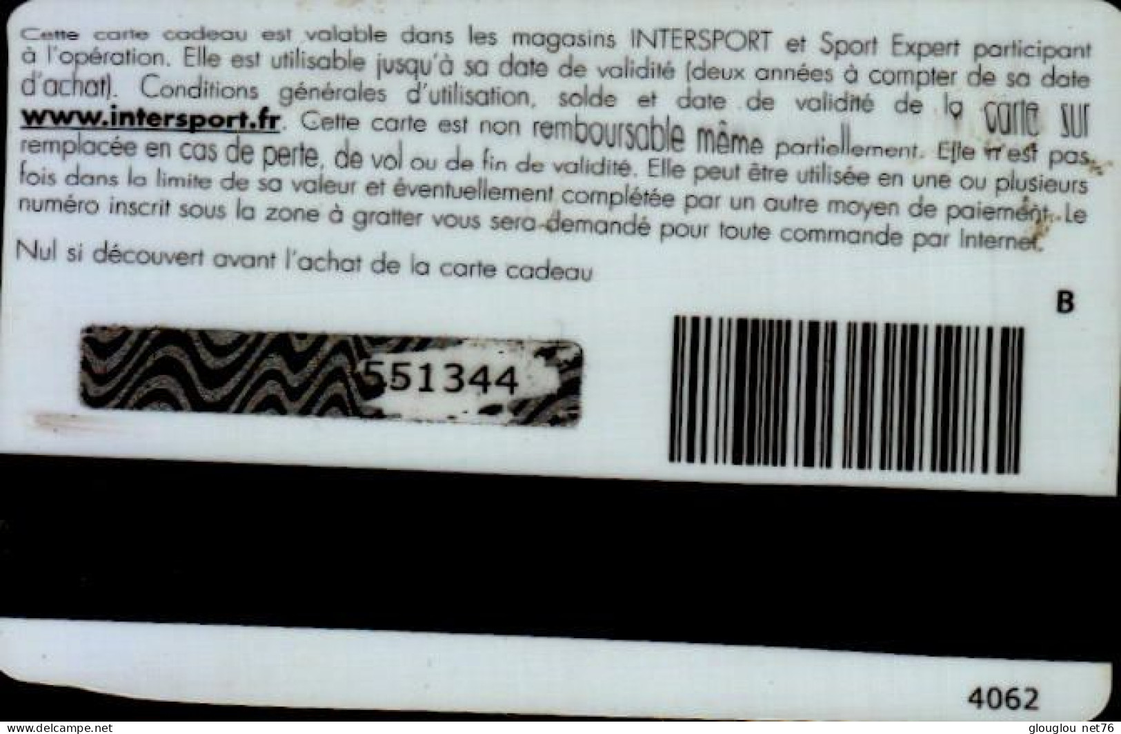 CARTE CADEAU INTERSPORT....MARK CAVENDISH.. - Gift And Loyalty Cards