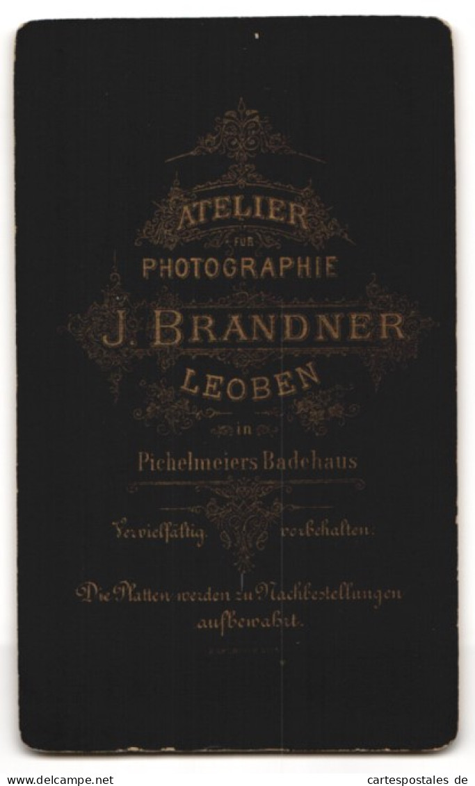 Fotografie J. Brandner, Leoben, Junger Herr Im Anzug Mit Fliege  - Anonieme Personen