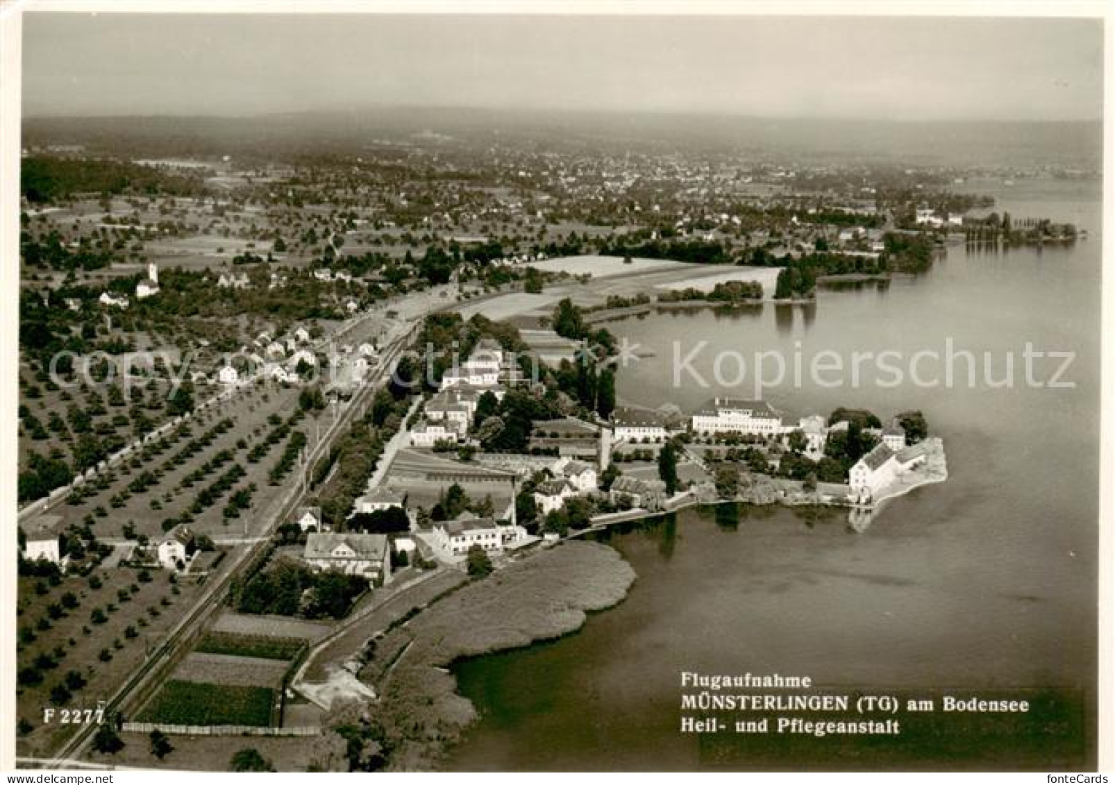 13851255 Muensterlingen TG Fliegeraufnahme Mit Heil Und Pflegeanstalt Am Bodense - Autres & Non Classés