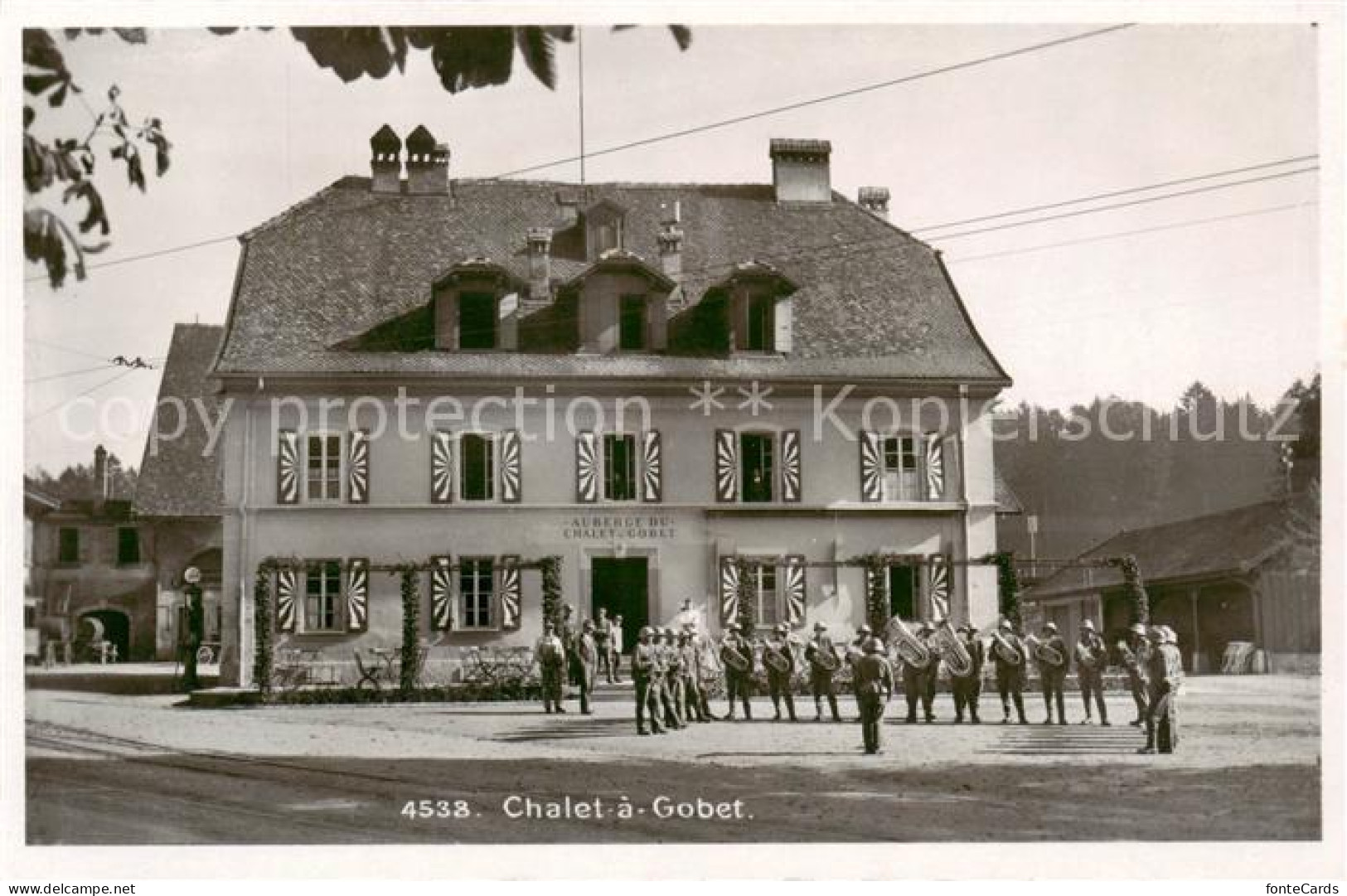 13849795 Chalet-a-Gobet VD Auberge Chalet A Gobet Militaermusikparade  - Other & Unclassified