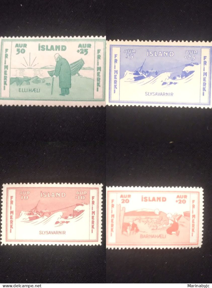 C) 1933, ICELAND, CHARITY AND PREVENTION OF MULTIPLE ACCIDENTS STAMPS. MINT - Ongebruikt