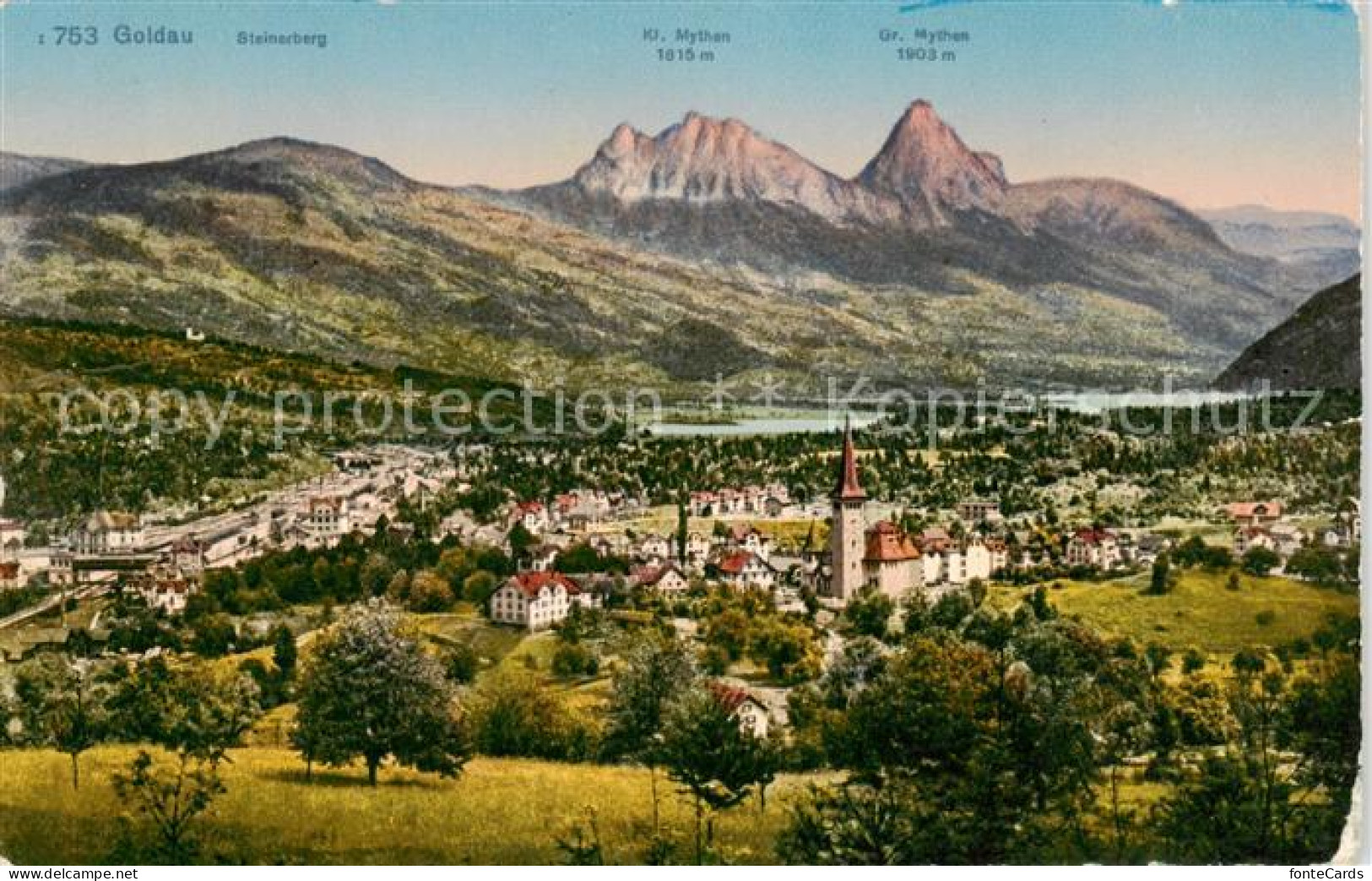 13842715 Goldau Arth SZ Panorama Mit Gr Und Kl Mythen  - Sonstige & Ohne Zuordnung