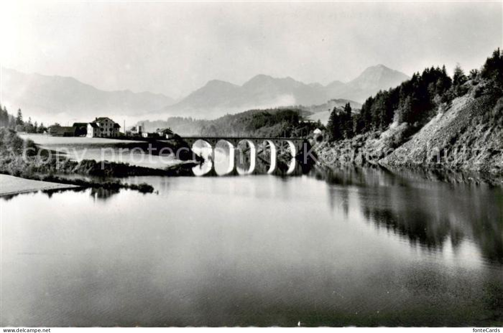 13842705 Gruyere Gruyeres FR Lac De La Gruyere Pont De Cortieres Et Le Moleson  - Autres & Non Classés