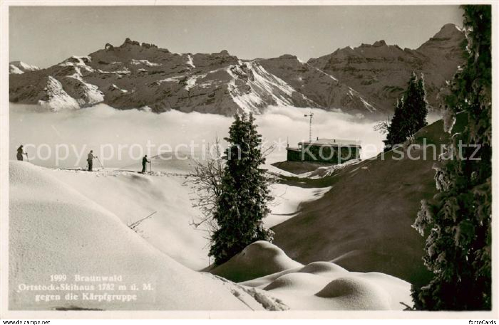 13842655 Braunwald GL Ortstock Skihaus Mit Der Kaerpfgruppe Braunwald GL - Sonstige & Ohne Zuordnung