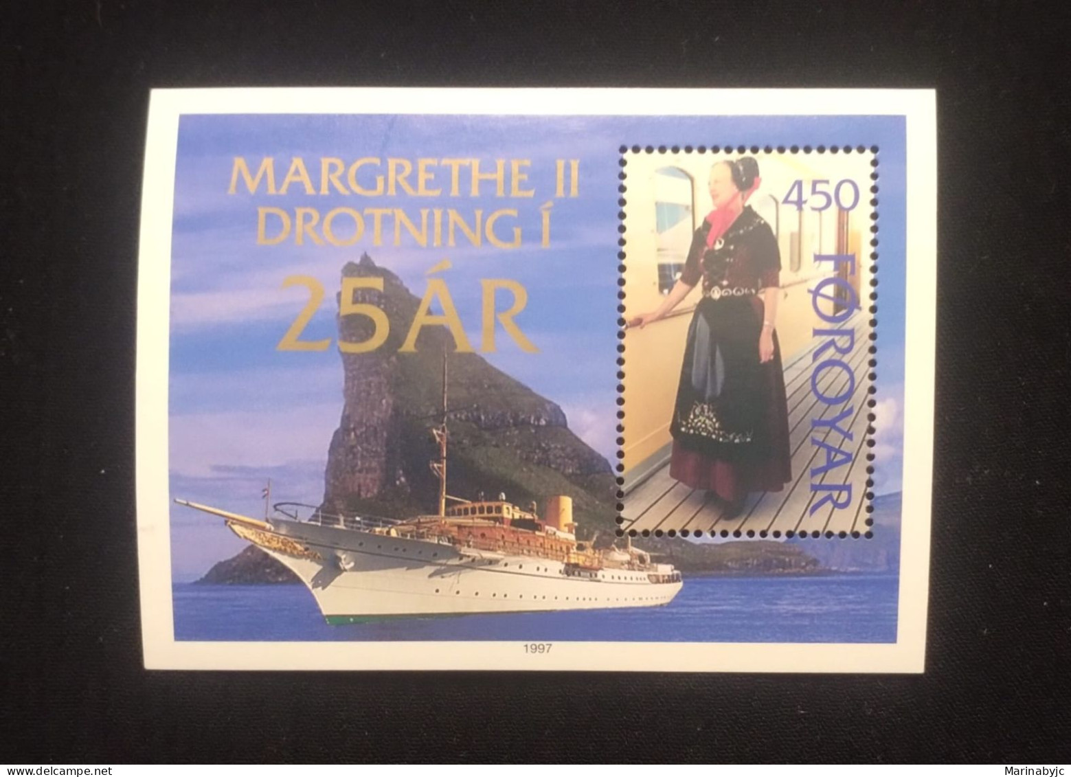 C302, 1997 DENMARK FAEROES ISLANDS, QUEEN MARGARET II ON ROYAL YACHT In SHEET - Nuovi