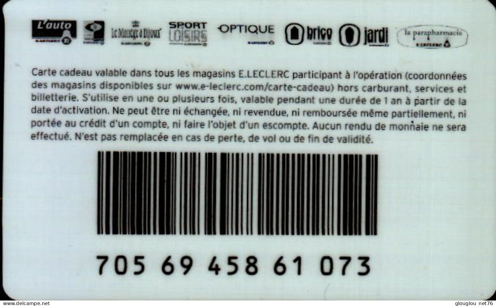 CARTE CADEAU  LECLERC..... - Carta Di Fedeltà E Regalo